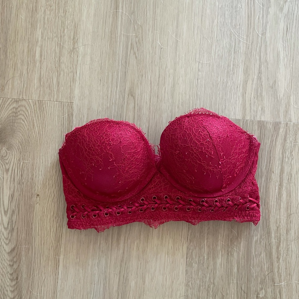 Victoria secret sexy strapless bra red